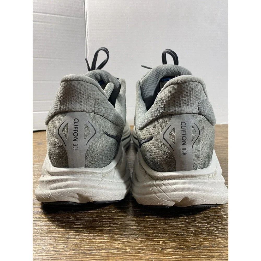 HOKA One One Clifton 10 1162030 GYST Grey /White/Black Mens Size 12 D F27525C